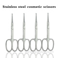 Professional Silver Color Eyebrow Nose Hair Scissors Stainless Steel Durable Beauty Trimming Tool with Customized Logo